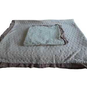 Coyuchi- Linen cotton throw blanket with pillow cover-EUC